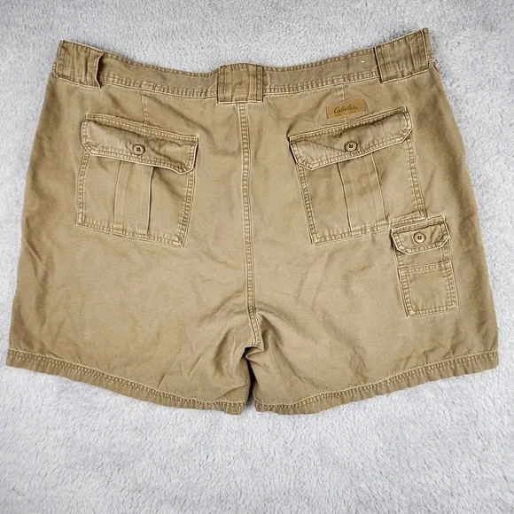 Cabelas 7-Pocket Hiker Shorts Mens 46 Brown Cotton Canvas Cargo Outdoor Utility - Picture 6 of 13